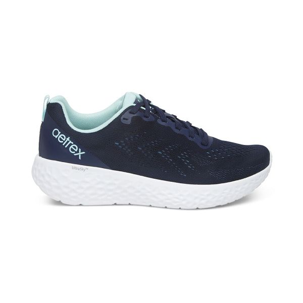 Aetrex Women's Danika Arch Support Sneakers Navy Shoes UK 9084-482